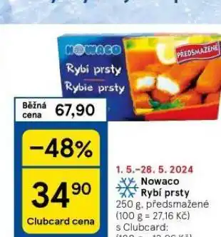 Tesco Nowaco rybí prsty nabídka