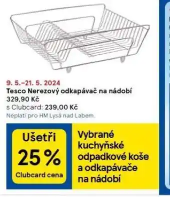 Tesco Nerezový odkapávač na nádobí nabídka