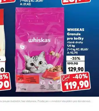 Kaufland Whiskas granule pro kočky nabídka