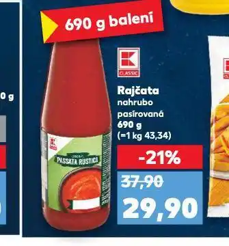 Kaufland Rajčata nahrubo pasírovaná nabídka