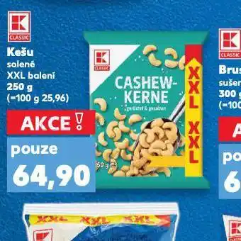 Kaufland Kešu solené xxl balení nabídka