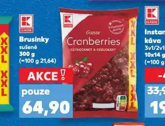 Kaufland Brusinky sušené nabídka