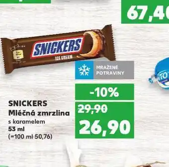 Kaufland Snickers mléčná zmrzlina nabídka