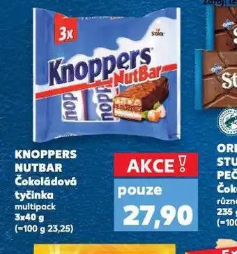 Kaufland Knoppers nutbar čokoládová tyčinka nabídka
