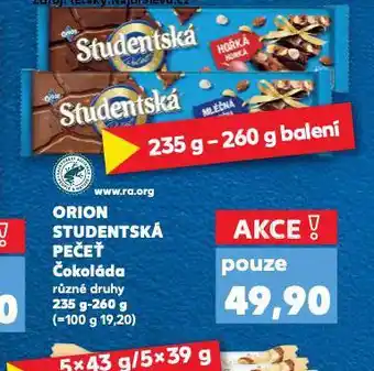 Kaufland Orion studentská pečeť nabídka