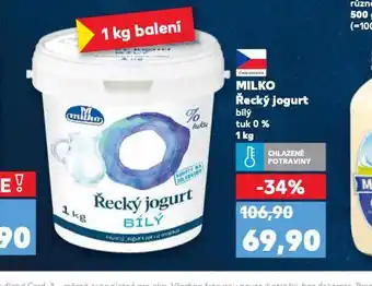 Kaufland Milko řecký jogurt nabídka