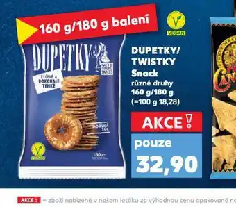 Kaufland Dupetky / twistky snack nabídka