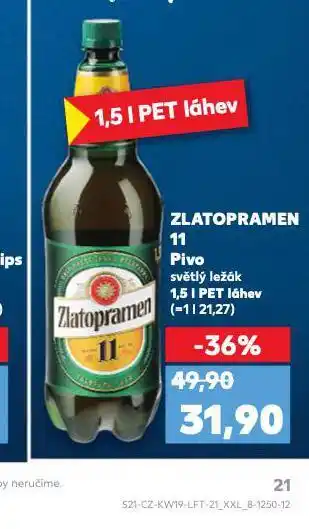 Kaufland Pivo zlatopramen 11 nabídka