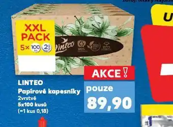 Kaufland Linteo papírové kapesníky nabídka