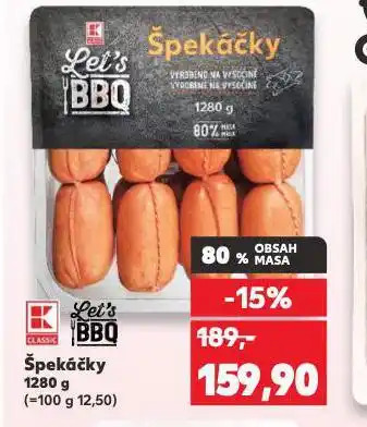 Kaufland Špekáčky nabídka