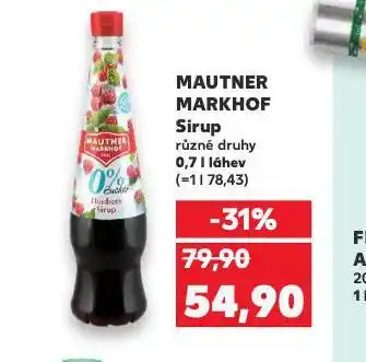 Kaufland Mautner markhof sirup nabídka