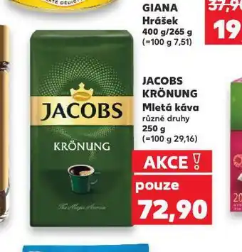 Kaufland Jacobs krönung mletá káva nabídka