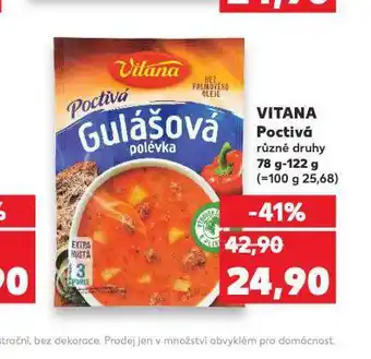 Kaufland Vitana poctivá polévka nabídka