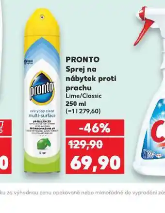 Kaufland Pronto sprej na nábytek proti prachu nabídka