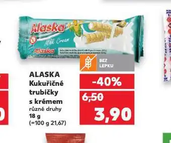 Kaufland Alaska kukuřičné trubičky s krémem nabídka