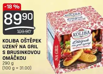 Flop KOLIBA OŠTĚPEK UZENÝ NA GRIL S BRUSINKOVOU OMÁČKOU nabídka