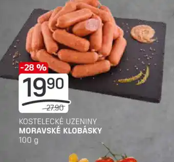 Flop KOSTELECKÉ UZENINY MORAVSKÉ KLOBÁSKY nabídka