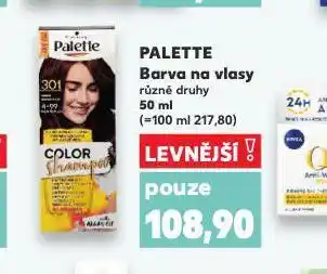 Kaufland Palette barva na vlasy nabídka