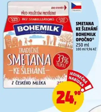 Penny Market SMETANA KE ŠLEHÁNÍ BOHEMILK OPOČNO 250 ml nabídka