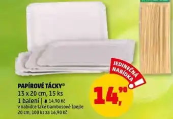 Penny Market PAPÍROVÉ TÁCKY nabídka