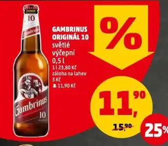 Penny Market GAMBRINUS ORIGINÁL 10 0.5L nabídka