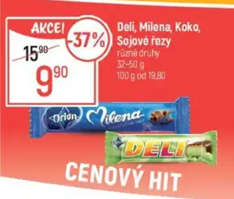 Globus Deli, Milena, Koko, Sojové řezy nabídka