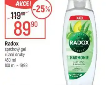 Globus Radox sprchový gel nabídka