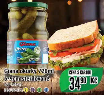 Tamda Foods Giana okurky 720ml 6-9cm sterilované nabídka