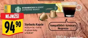 Albert Starbucks Kapsle nabídka