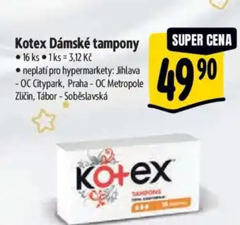 Albert Kotex Dámské tampony nabídka