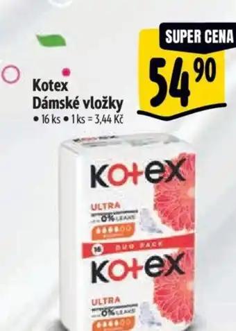 Albert Kotex Dámské vložky nabídka