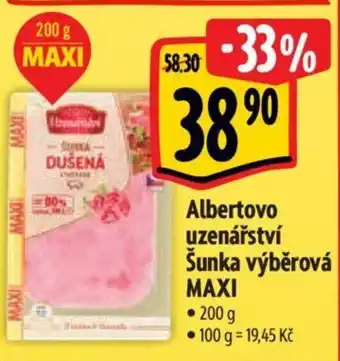 Albert Albertovo uzenářství Šunka výběrová MAXI nabídka