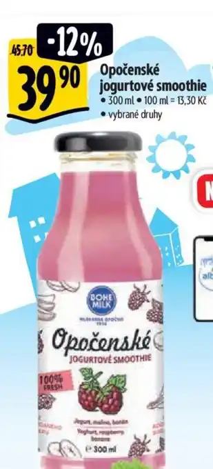 Albert Opočenské jogurtové smoothie nabídka