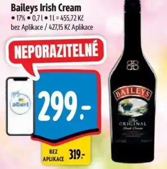 Albert Baileys Irish Cream 0.7L nabídka