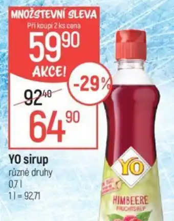 Globus YO sirup 0.7L nabídka