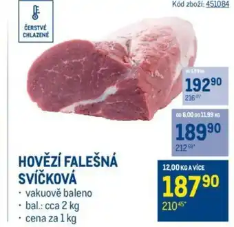 Makro HOVĚZÍ FALEŠNÁ SVÍČKOVÁ nabídka