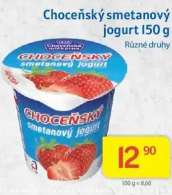 Kubík potraviny Choceňský smetanový jogurt 150 g nabídka