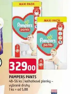 Terno Pampers dětské plenky nabídka