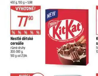 Globus Nestlé dětské cereálie nabídka