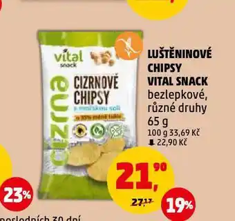 Penny Market Luštěninové chipsy vital snack nabídka