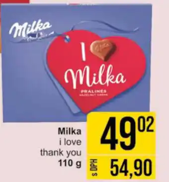 Jip Milka i love thank you 110 g nabídka