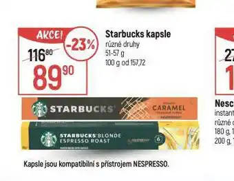 Globus Starbucks kávové kapsle nabídka