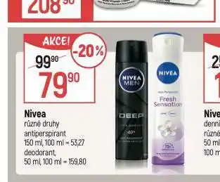 Globus Nivea antiperspirant nabídka