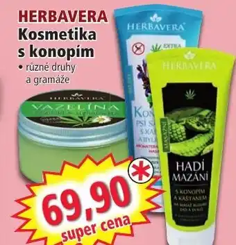 Norma HERBAVERA Kosmetika s konopím nabídka