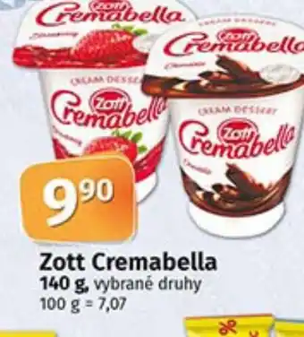 COOP TIP Zott Cremabella 140 g nabídka