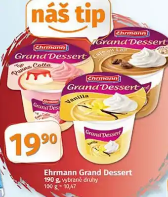 COOP TIP Ehrmann Grand Dessert 190 g nabídka