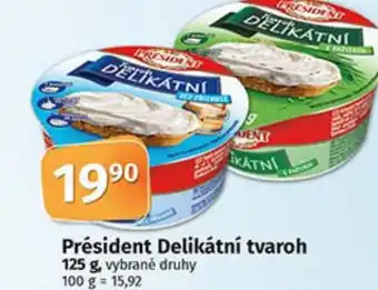 COOP TIP Président Delikátní tvaroh 125 g nabídka