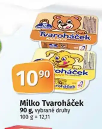 COOP TIP Milko Tvaroháček 90 g nabídka