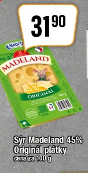 TEMPO Sýr Madeland 45% Originál plátky nabídka