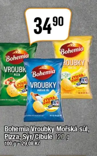 TEMPO Bohemia Vroubky Mořská sůl, Pizza, Sýr/Cibule 120 g nabídka